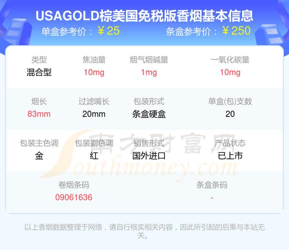 免税美登香烟价格(免税美登香烟价格多少)